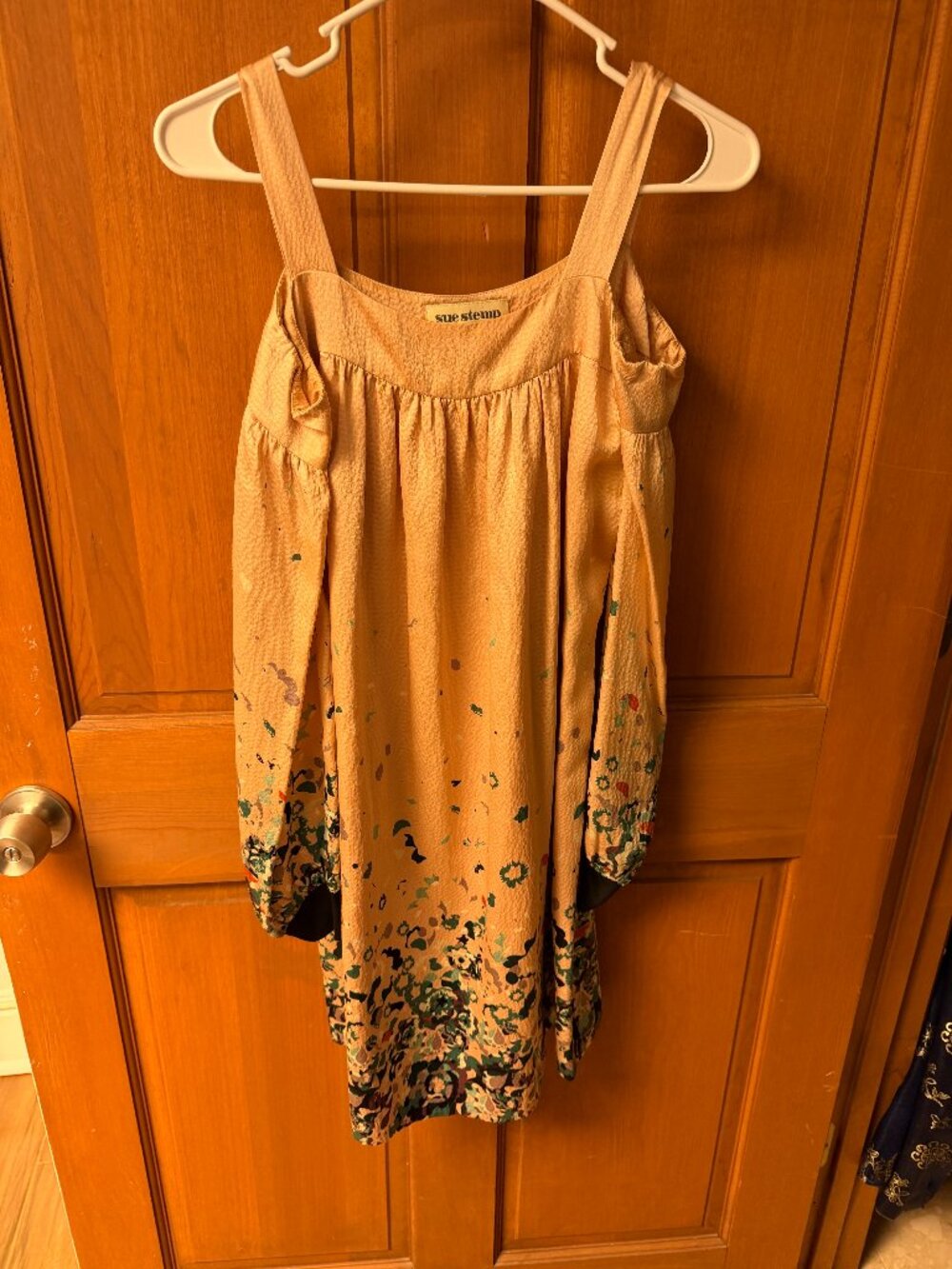 Sue Stemp Women's Silk Cold Shoulder Dress Size 2 in Fantastic Shape